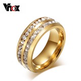 Arany színű kristályos nemesacél gyűrű