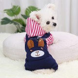 Aranyos kialakítású, kapucnis kutyás pulcsi