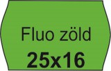 . Árazószalag, 25x16 FLUO zöld (IS2516FZ)