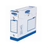 Archiváló doboz Extra erõs, A4+, 80mm, Fellowes® Bankers Box Basic, 20 db/csomag, kék/fehér