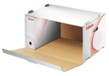 Archiválókonténer, karton, előre nyíló, ESSELTE Standard, fehér (E128910)