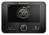 Ariston színes HD kijelzős Sensys, Bus rendszerű vezetékes szobatermosztát és rendszervezérlő, fekete