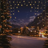 Árkád fényfüggöny-Meleg fehér-Átlátszó Kábel-2x2 méter-220 LED