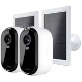 Arlo Essential (Gen.2) Bundle 2K Outdoor Security Camera (2 Camera Kit) + (2 Essential Solar Panel Charger) White VMK3250-100EUS