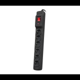 Armac Multi M6 250V Túlfeszültség védő elosztó 6 aljzatos 1.5m - Fekete (MULTI M6 1.5M BLACK)