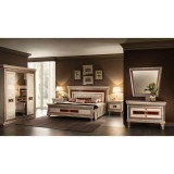 ArredoClassic AC Dolce Vita hálószoba - bézs, 160x200 cm ággyal, 3-ajtós szekrénnyel