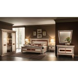 ArredoClassic AC Dolce Vita hálószoba - bézs, 160x200 cm ággyal, 4-ajtós szekrénnyel