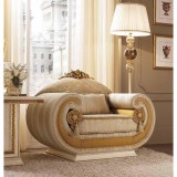 ArredoClassic AC Leonardo Day fotel henger alakú párnákkal, Cat. A szövettel