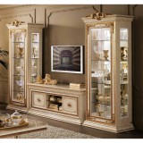 ArredoClassic AC Leonardo Day TV szekrény szett díszkoronával (TV szekrény + 2x 1-ajtós vitrines szekrény)