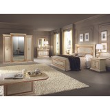 ArredoClassic AC Leonardo hálószoba - bézs, 160x200 cm ággyal, 4-ajtós szekrénnyel