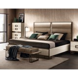 ArredoClassic AC Poesia franciaágy keret ágyneműtartóval, kárpitozott fejvéggel, Cat. Extra szövettel, 180x200 cm