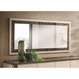ArredoClassic AC Poesia téglalap alakú, széles tükör, sötét márványhatású kerettel