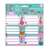 Ars Una: Cuki állatok - Cica mintás csomagolt füzetcímke 3x6db-os