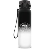 Ars Una: Fekete-fehér BPA-mentes motivációs kulacs 1000ml