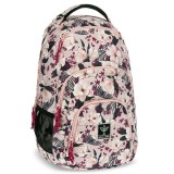 Ars Una: Flowery Pink virágos AU-2 iskolatáska, hátizsák 32x46x22cm