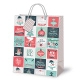 Ars Una Karácsonyi ajándéktáska 45x33x10cm, extra nagy, hello winter