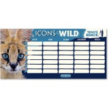 Ars Una: Máté Bence Icons of the Wild-Serval egylapos, kétoldalas órarend