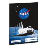 Ars Una NASA tűzött füzet A/5, 32 lap kockás, fekete, űrsiklóval