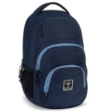 Ars Una: Navy sötétkék AU-2 iskolatáska, hátizsák 32x46x22cm