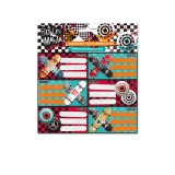 Ars Una: Rollin Mania görkorcsolya mintás csomagolt füzetcímke 3x6db-os