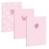 Ars Una: Soft Touch Pink Spring extra kapcsos négyzethálós füzet A/4