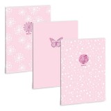Ars Una: Soft Touch Pink Spring extra kapcsos ponthálós füzet A/4