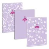 Ars Una: Soft Touch Purple Spring extra kapcsos négyzethálós füzet A/4