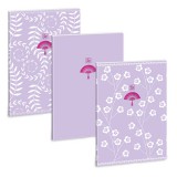 Ars Una: Soft Touch Purple Spring extra kapcsos vonalas füzet A/4
