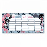 Ars Una Think-Pink, cicás órarend, 23x11 cm, kétoldalas