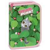 Ars Una: Think Pink cicás töltött kihajtható tolltartó 12,8x19,3x3,6cm