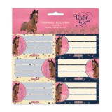 Ars Una: Wild and Free Ló mintás csomagolt füzetcímke 3x6db-os