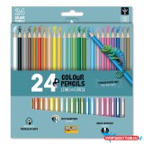 Arsuna Ars Una 24 színű, háromszögletű színes ceruzakészlet hegyezővel