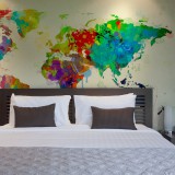 ArtGeist sp. z o o. Fotótapéta - Paint splashes map of the World