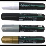 Artmagico akrylový popisovač Jumbo 15 mm, 4 ks, černý, bílý, zlatý, stříbrný (8594222520184)