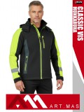 Artmas CLASSIC VIS YELLOW technikai softshell munkakabát - munkaruha
