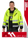 Artmas HI-VIS YELLOW FLASH-BI technikai bélelt vízálló télikabát - munkaruha