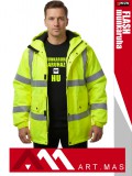 Artmas HI-VIS YELLOW FLASH technikai bélelt vízálló télikabát - munkaruha