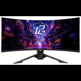 Asrock 34" 90LXA0J0-A0E1A0V Phantom 21:9 QHD VA Ívelt Gaming Monitor - Fekete (90LXA0J0-A0E1A0V)