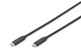 Assmann Digitus 1m, 2xUSB-C USB kábel USB 3.2 Gen 2 (3.1 Gen 2) USB C Fekete