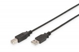 Assmann Digitus 5m USB 2.0 USB kábel USB A USB B Fekete