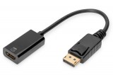 Assmann Digitus DB-340415-002-S 0,2 M DisplayPort HDMI Fekete video átalakító kábel