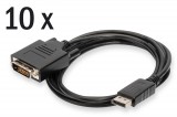 Assmann DisplayPort adapter cable, DP - DVI-D (Dual Link) (24+1) 2m Black (10-pack) AK-990900-020-S
