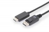Assmann DisplayPort adapter cable, DP - HDMI type A 1m Black AK-340303-010-S