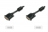 Assmann DVI connection cable, DVI(24+1), 2x ferrit 10m Black AK-320101-100-S
