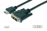 Assmann HDMI adapter cable, type A-DVI-D (Single Link) (18+1) 5m Black AK-330300-050-S