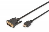 Assmann HDMI adapter cable type A-DVI-D (Single Link) (18+1) M/M 2m Black AK-330300-020-S