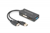 Assmann HDMI converter cable, HDMI - DP+DVI+VGA AK-330403-002-S