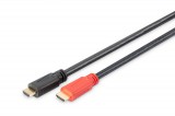 Assmann HDMI High Speed connection cable, type A, w/ amp. 10m Black AK-330118-100-S