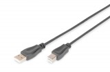 Assmann USB 2.0 connection cable, type A - B 1m Black  AK-300105-010-S
