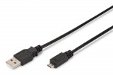 Assmann usb 2.0 connection cable, type a - micro 3m black ak-300110-030-s